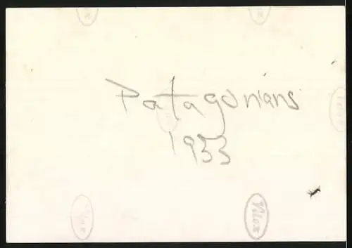 Fotografie unbekannter Fotograf und Ort, Ureinwohner Patagoniens in Decken gehüllt