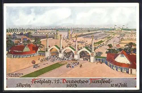 AK Leipzig, 12. Deutsches Turnerfest 1913, Festplatz