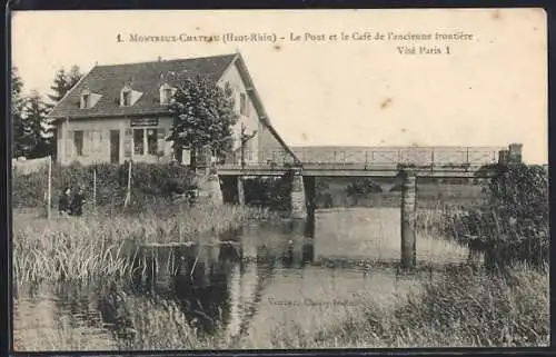 AK Montreux-Chateau, le Pont et le Café de l`ancienne frontière