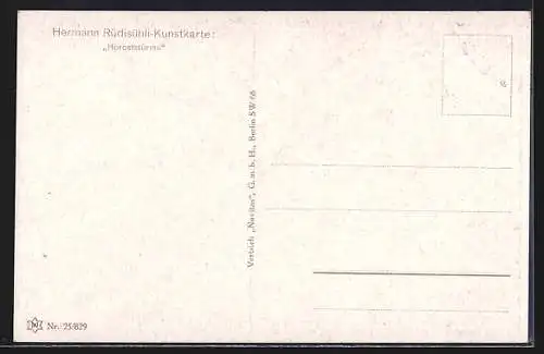 Künstler-AK Hermann Rüdisühli: Herbststürme, Bäume an einem See