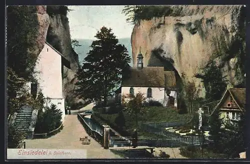 AK Solothurn, Einsiedelei mit Kirche u. Strasse