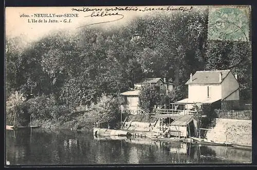 AK Neuilly-sur-Seine, L`Ile de la Jatte