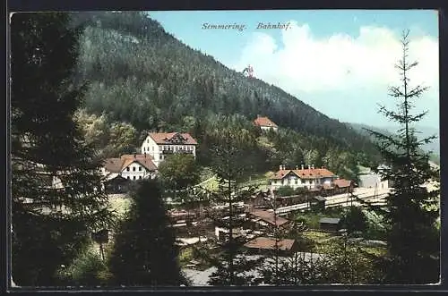 AK Semmering, Bahnhof mit Umgebung