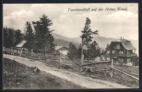 AK Hohe Wand, Touristendörfli, vom Weg aus gesehen