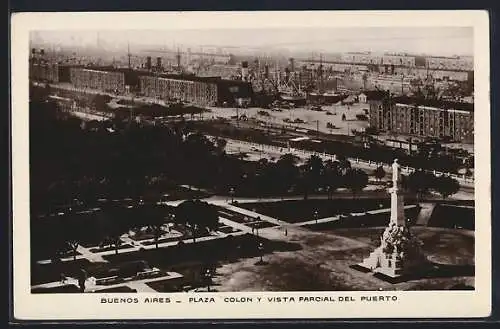 AK Buenos Aires, Plaza Colon y Vista Parcial del Puerto