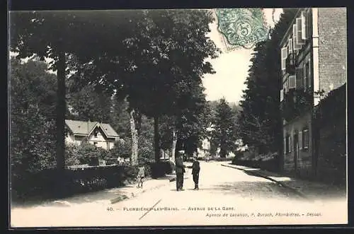 AK Plombières-Les-Bains, Avenue de la Gare