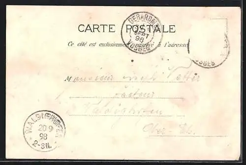 Lithographie Col de la Schlucht, Hotel Defranoux, Route de la Schlucht, Chalet Hartmann
