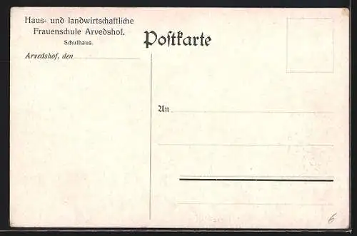 AK Elbisbach, Haus- und landwirtschaftliche Frauenschule Arvedshof