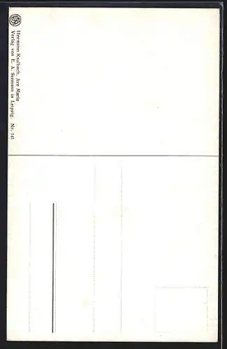 Künstler-AK Hermann Kaulbach: Nonne spielt auf einer Geige