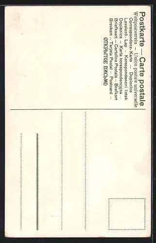 AK Ich sei, gewährt mir die Bitte, in Eurem Bunde der Dritte!, Scherz