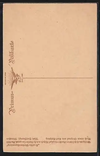 Künstler-AK Wohlgemuth & Lissner, Primus-Postkarte No.3035: Der Kaktusfreund