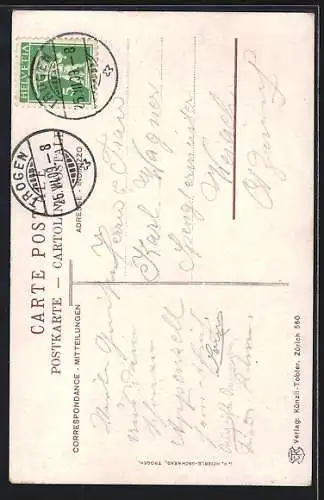 AK Trogen, Zellweger`sche Kinderkuranstalt, Kirchenplatz, Bahnhof
