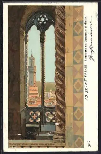 Künstler-AK Firenze, Finestrone del Campanile di Giotti