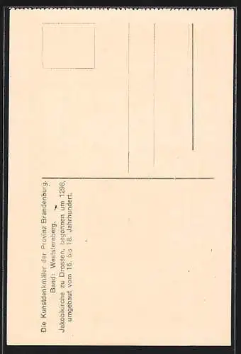 AK Drossen, Jakobikirche, Baubeginn um 1298