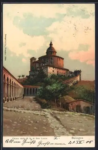 Künstler-AK Bologna, Chiesa della B.V. di San Lucca
