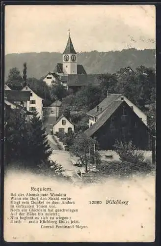 AK Kilchberg, Ortsansicht mit Kirche