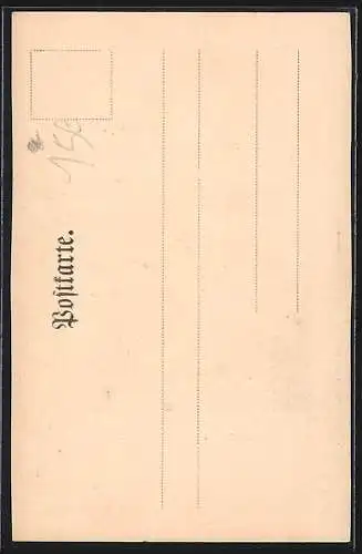 Künstler-AK Kevelaer, Umzug auf der Strasse vor Kirche, Zwerg am Seil, Passepartout