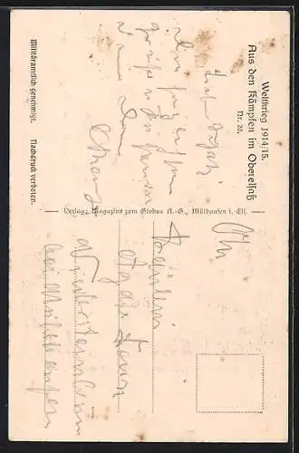 AK Sennheim, Strassenbild im März 1915