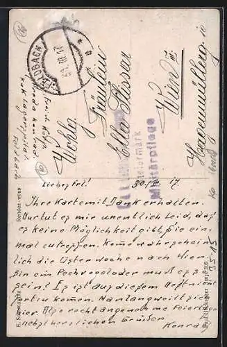 AK Zwei Hunde beim Rendez-Vous vor einer Litfasssäule