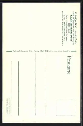 Künstler-AK Gustav Müller: Sächsische Post, Bild Nr. 5, Stadtpostbote, 1830