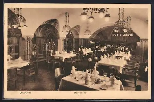 AK Chemnitz, Restaurant Ratskeller, Pächter Herm. Heinrich