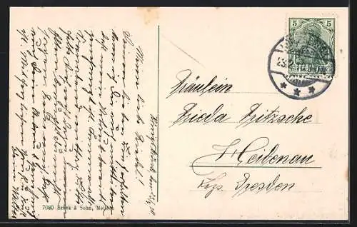 AK Königsbrück, Kaserne d. Reitenden Abtlg. d. I. Feldart.-Regts. No. 12
