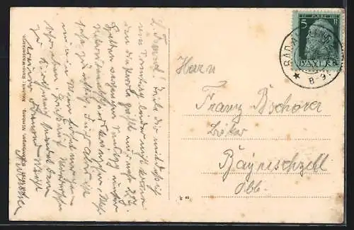 AK Bad Aibling, Totalansicht mit Wappen