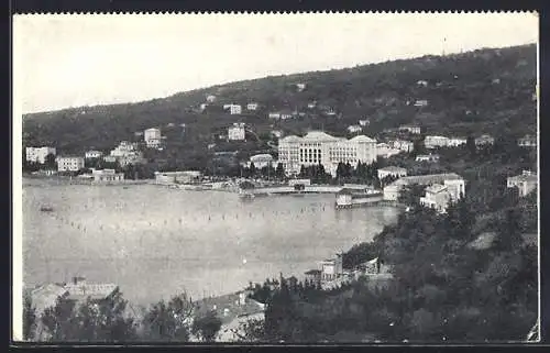 AK Portorose / Portoroz, Panorama mit Palace Hotel und Strandbad