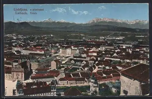 AK Ljubljana / Laibach, s planinami / Totale