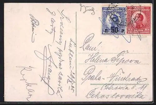 AK Ljubljana, Ortsansicht mit Umgebung