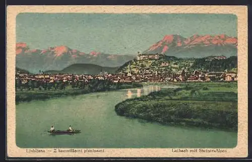 AK Laibach, Laibach mit Steiner-Alpen