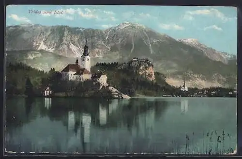 AK Veldes, Ortsansicht mit Stol