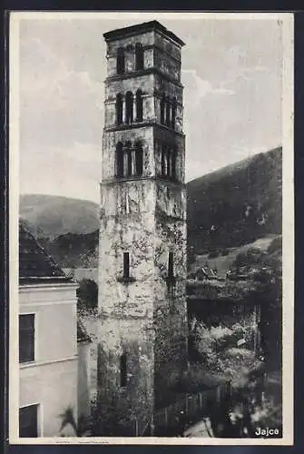 AK Jajce, Ortspartie mit Turm