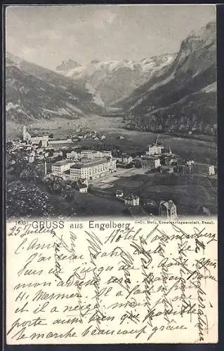 AK Engelberg, Totalansicht vom Berg aus