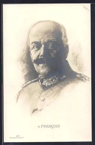 Künstler-AK Portrait von General von Beseler