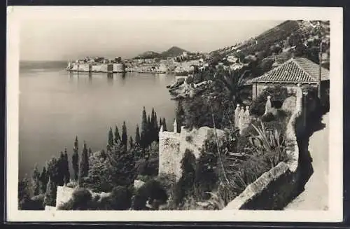 AK Dubrovnik, Ortsansicht an der Küste