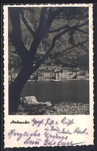 AK Makarska, Ortsansicht an der Küste