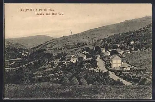 AK Rudnick, Totalansicht vom Berg aus