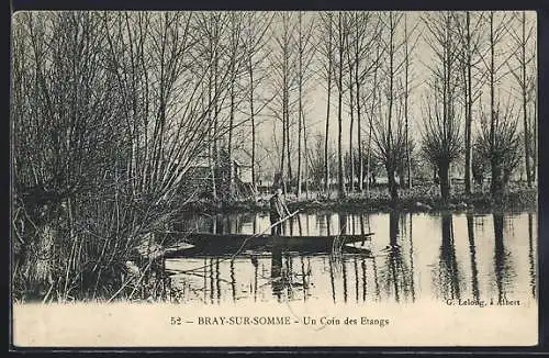AK Bray-sur-Somme, Un coin des étangs