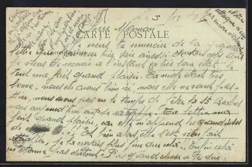 AK Combles, Les Ruines après la Grande Guerre