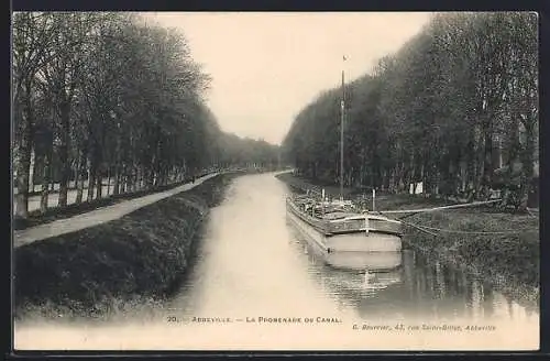 AK Abbeville, La promenade du canal