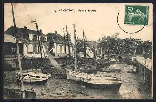 AK Le Crotoy, Un coin du Port
