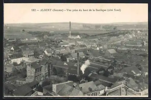 AK Albert, Vue prise du haut de la Basilique (côté Nord)