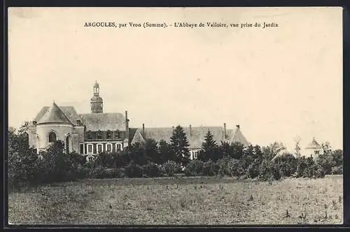 AK Argoules, L`Abbaye de Valloires, vue prise du Jardin