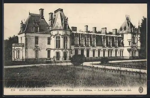 AK Abbeville, Le Château, La Facade du Jardin