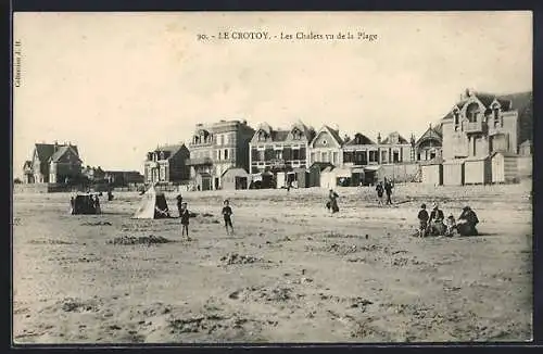AK Le Crotoy, Les Chalets vus de la Plage