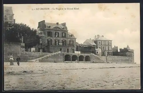AK Le Crotoy, La Plage et le Grand Hôtel