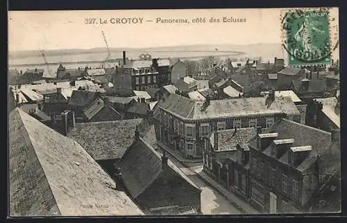 AK Le Crotoy, Panorama, côté des Écluses