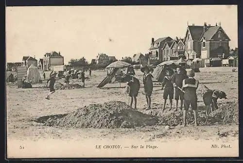 AK Le Crotoy, Sur la Plage