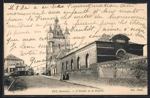 AK Rue, L`Abside et le Beffroi